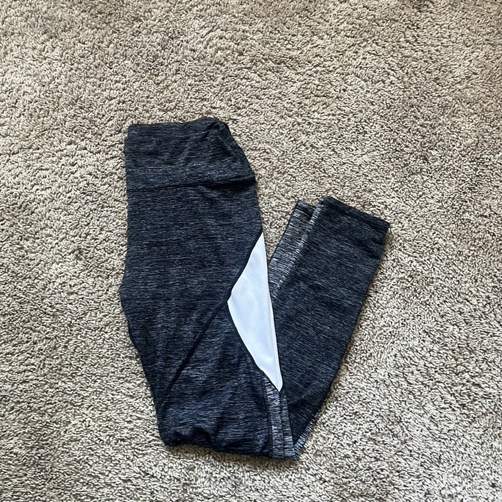 Grey and White leggings Size M